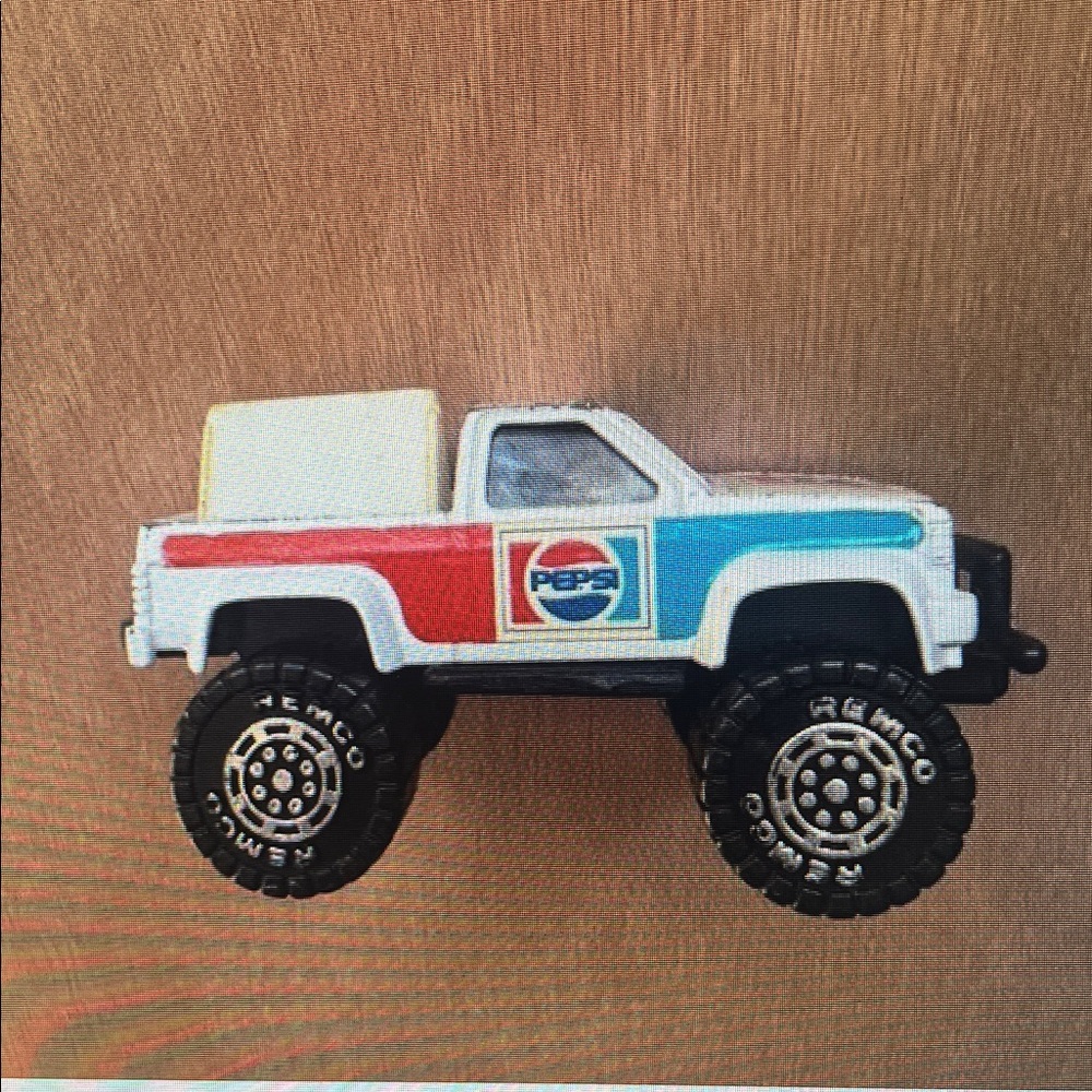 Pepsi Themed Toy Truck with Black Wheels